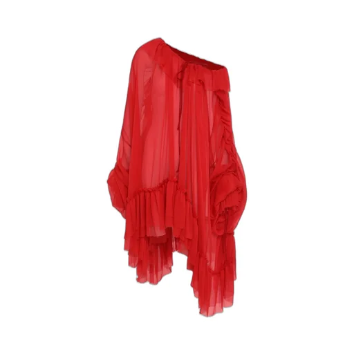 Asymmetric Ruffled One-Shoulder Top