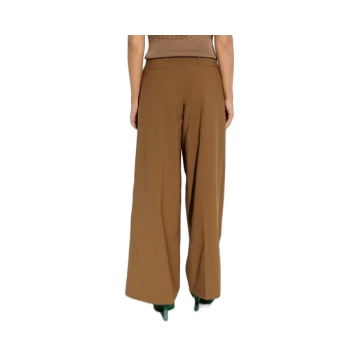 Wide-Leg Pleated Trousers