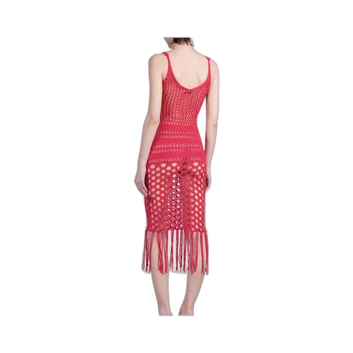Crocheted Dress With Fringes