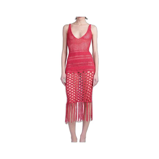 Crocheted Dress With Fringes