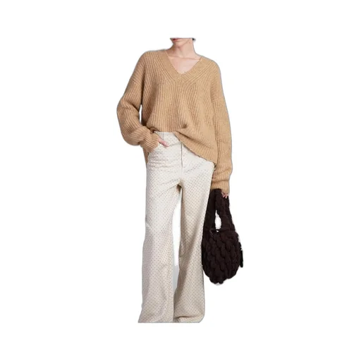 V-Neck Sequin Embellished Sweater