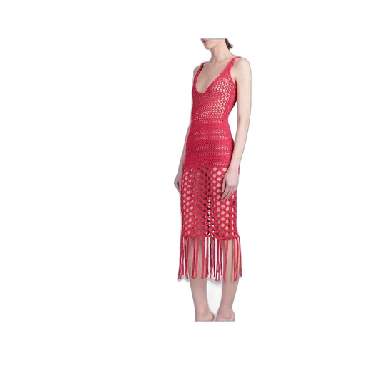 Crocheted Dress With Fringes