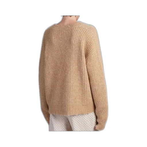 V-Neck Sequin Embellished Sweater