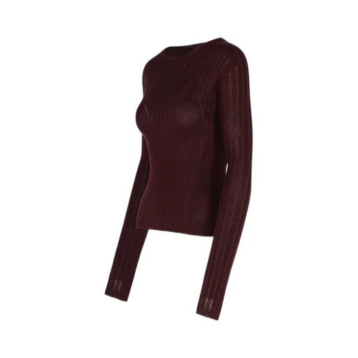 Ribbed Knit Long Sleeve Top