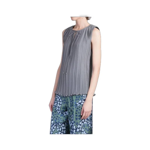 Pleated Sleeveless Top