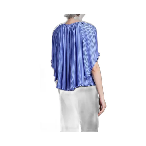 Pleated Tie-Neck Top
