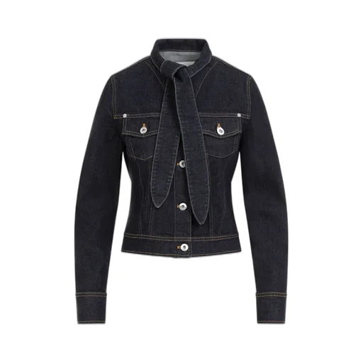 Denim Jacket With Tie