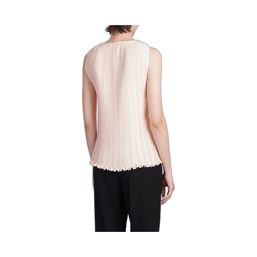 Pleated Tie-Neck Blouse