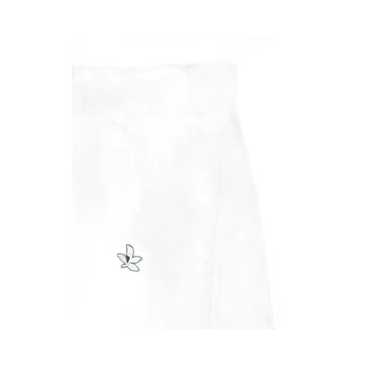 Denim Wrap Skirt With Floral Embroidery
