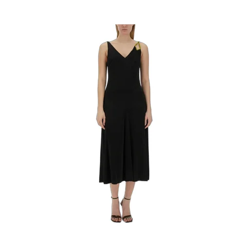 Midi Dress With Asymmetric Detail