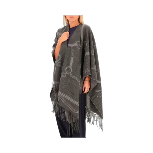 Poncho With Chain Print