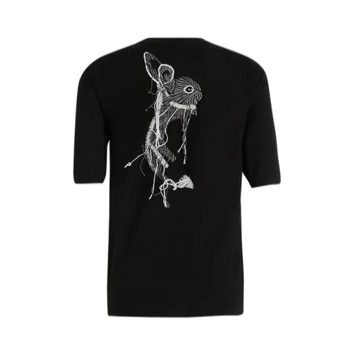 T-Shirt With Embroidered Rabbit And Lollipop