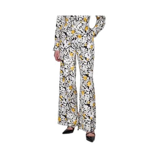 Floral Print Wide-Leg Pants