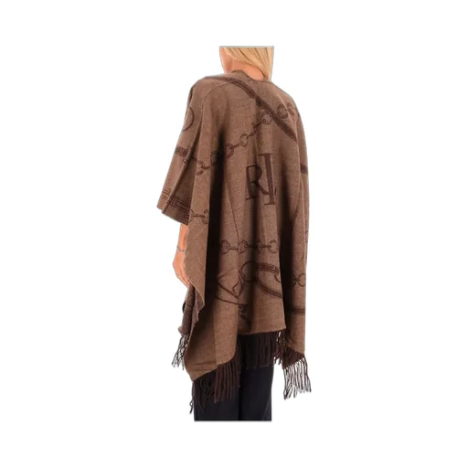 Poncho With Horsebit Pattern