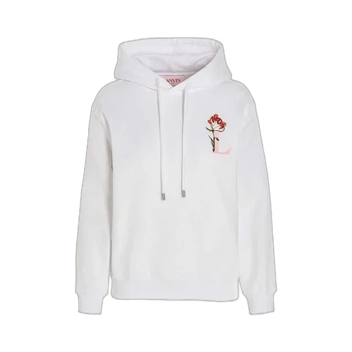 Hoodie With Floral Embroidery
