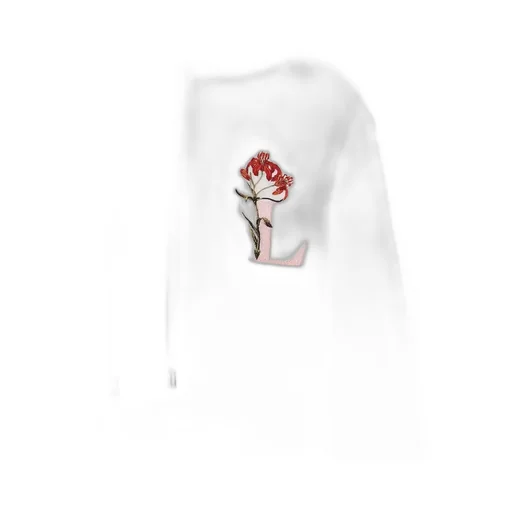 Hoodie With Floral Embroidery