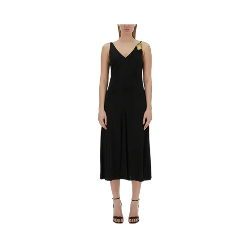 Midi Dress With Asymmetric Detail