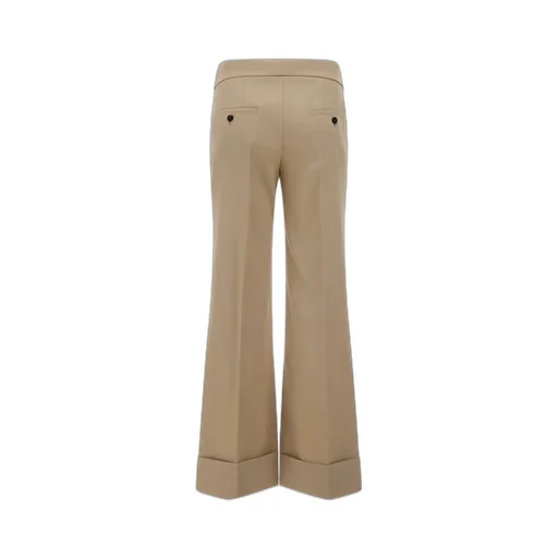 High-Waisted Flared Trousers