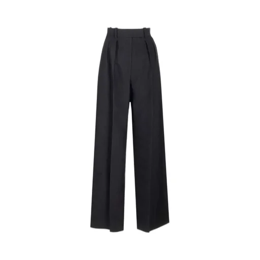 High-Waisted Pleated Wide-Leg Trousers