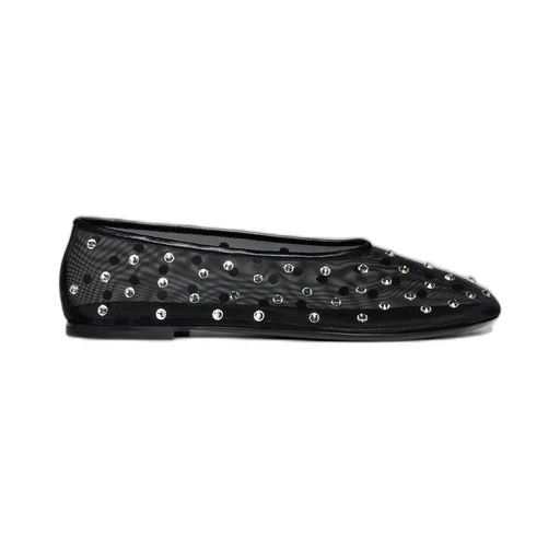 Polka Dot Mesh Flats