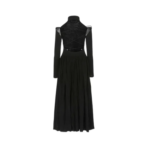 Cut-Out High Neck Dress