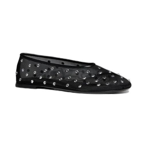 Polka Dot Mesh Flats