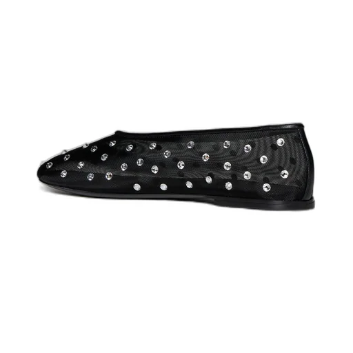 Polka Dot Mesh Flats