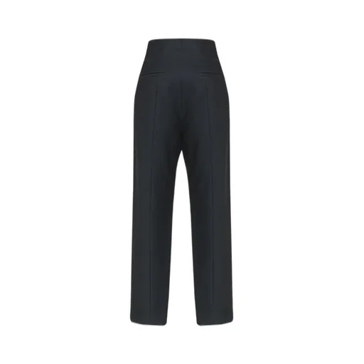 High-Waisted Straight-Leg Trousers