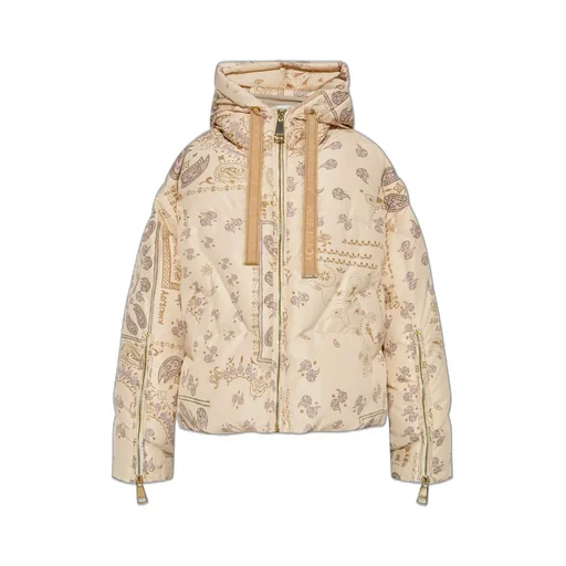 Puffer Jacket With Paisley Print