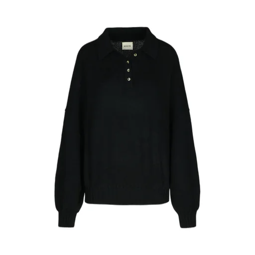 Oversized Knit Polo Sweater