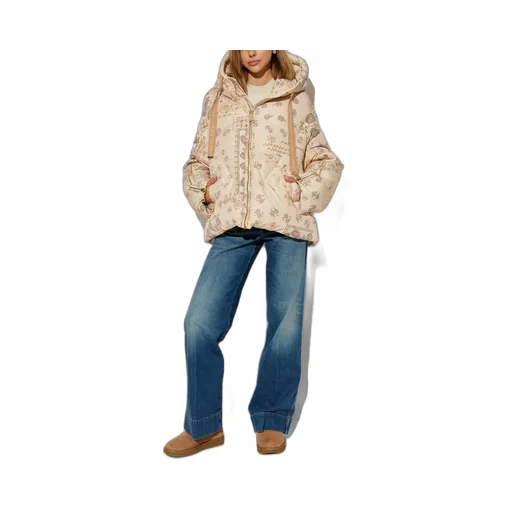 Puffer Jacket With Paisley Print