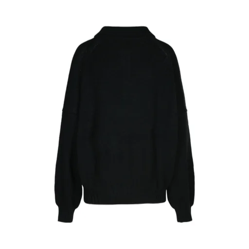 Oversized Knit Polo Sweater