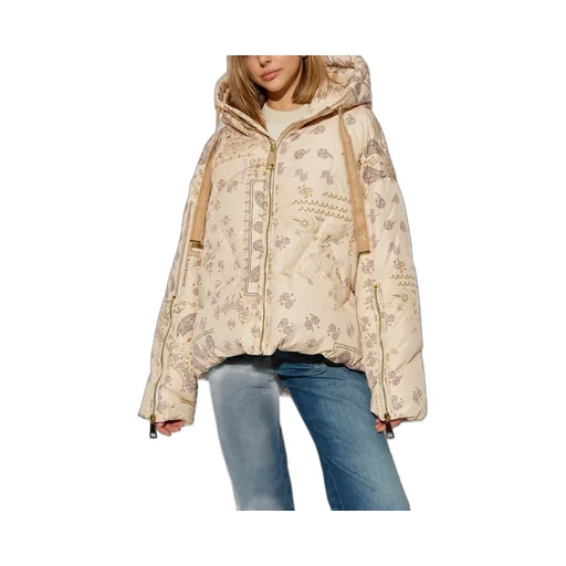 Puffer Jacket With Paisley Print