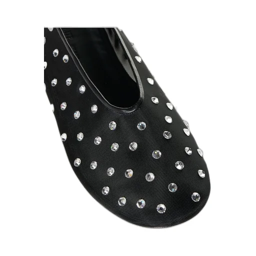 Polka Dot Mesh Flats