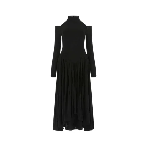 Cut-Out High Neck Dress