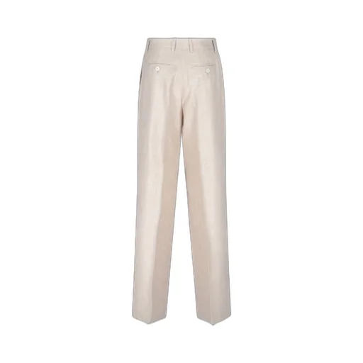 High-Waisted Straight-Leg Trousers