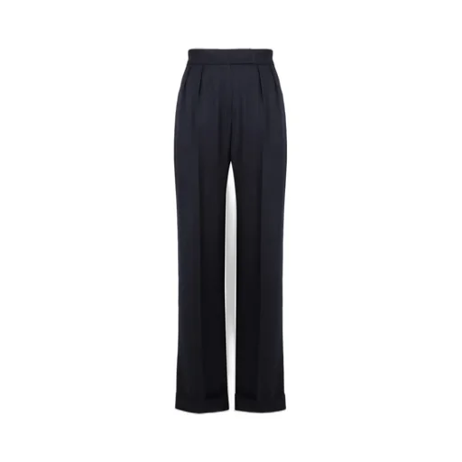 High-Waisted Pleated Trousers