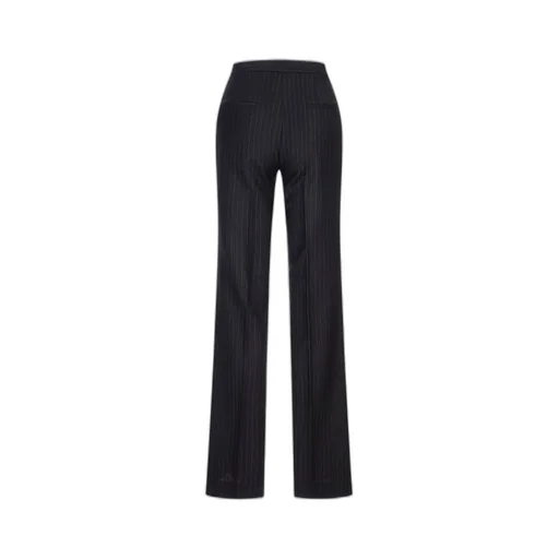 Pinstripe Wide-Leg Trousers