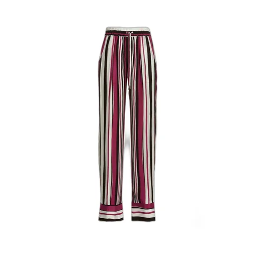 Striped Silk Pajama Pants