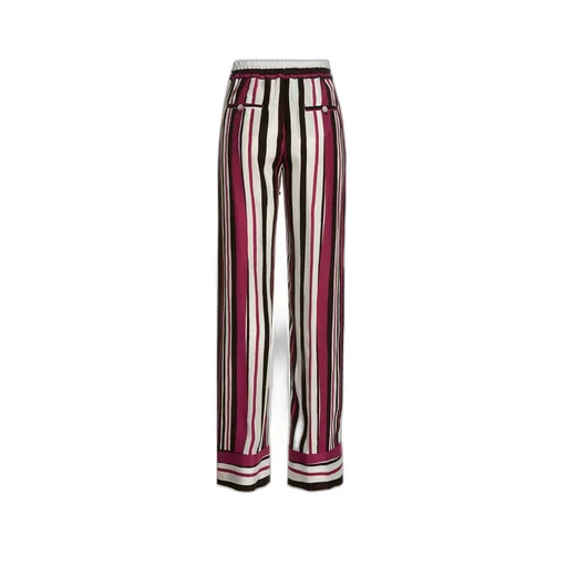 Striped Silk Pajama Pants