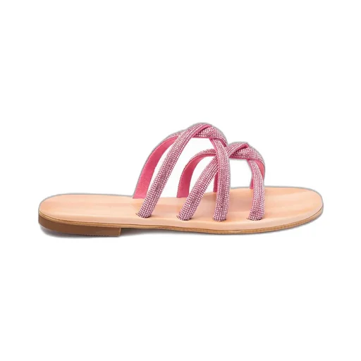 Rhinestone Embellished Slide Sandals