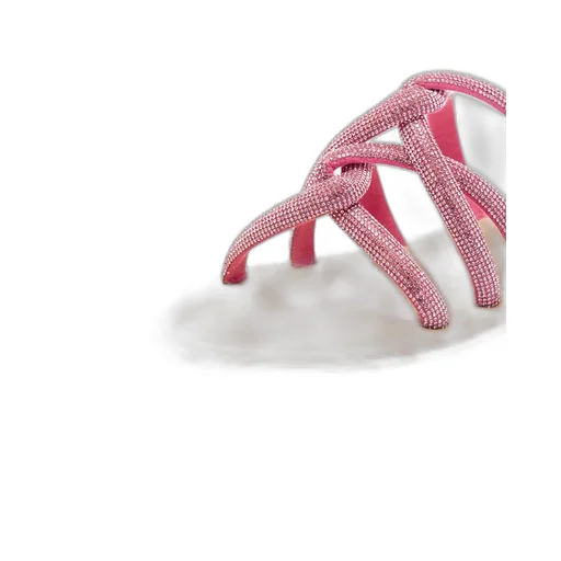 Rhinestone Embellished Slide Sandals