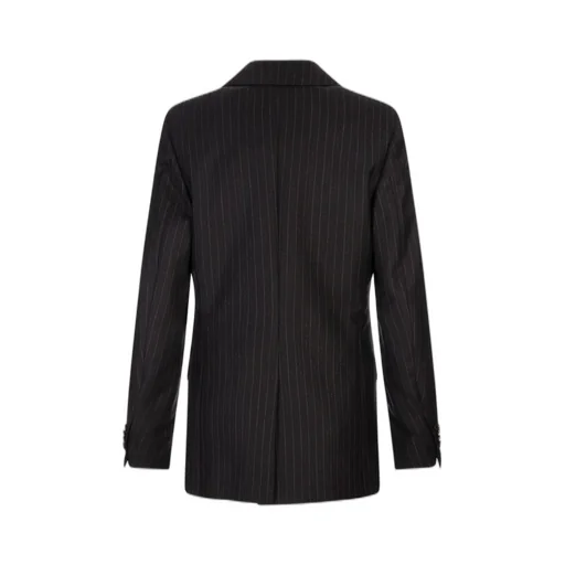 Double-Breasted Pinstripe Blazer