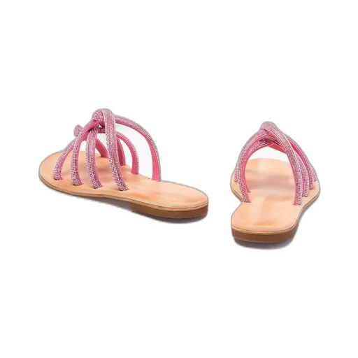 Rhinestone Embellished Slide Sandals