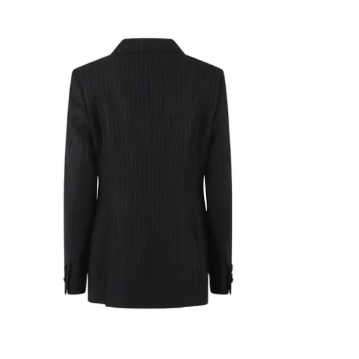 Double-Breasted Pinstripe Blazer