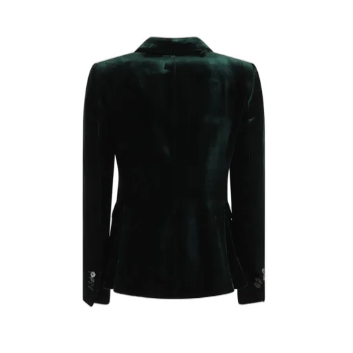 Double-Breasted Velvet Blazer