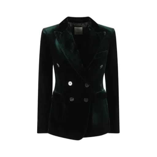 Double-Breasted Velvet Blazer