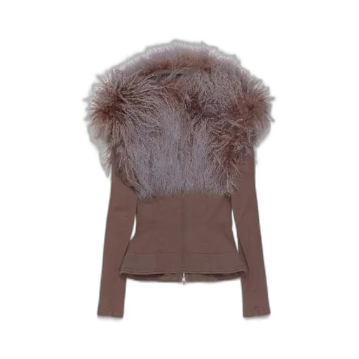 Jacket With Fur Collar