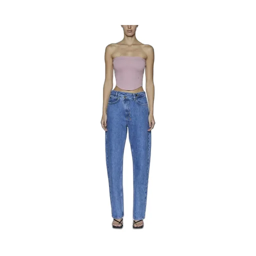 High Waisted Straight Leg Jeans