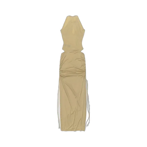 Ruched Halter Maxi Dress